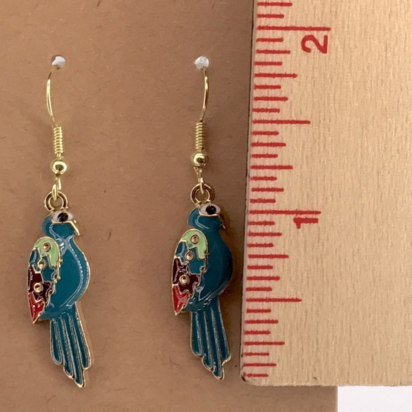 Colorful Parrot Bird Earrings - Picture 2 of 2